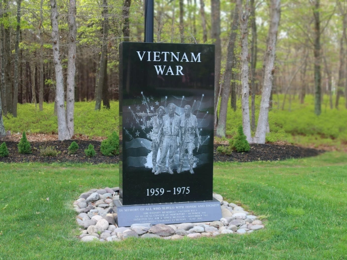 Laser etched monument Vietnam War