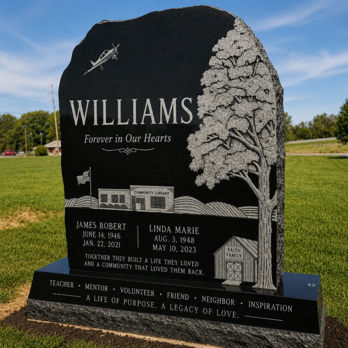 custom upright memorial