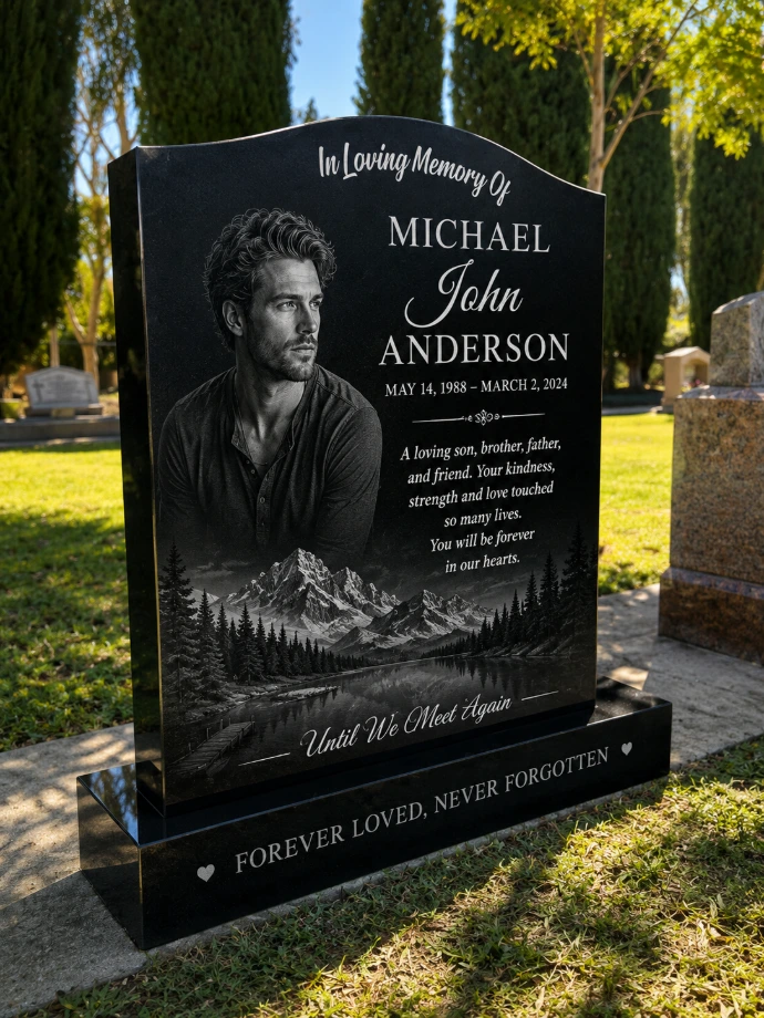 laser etched memorial