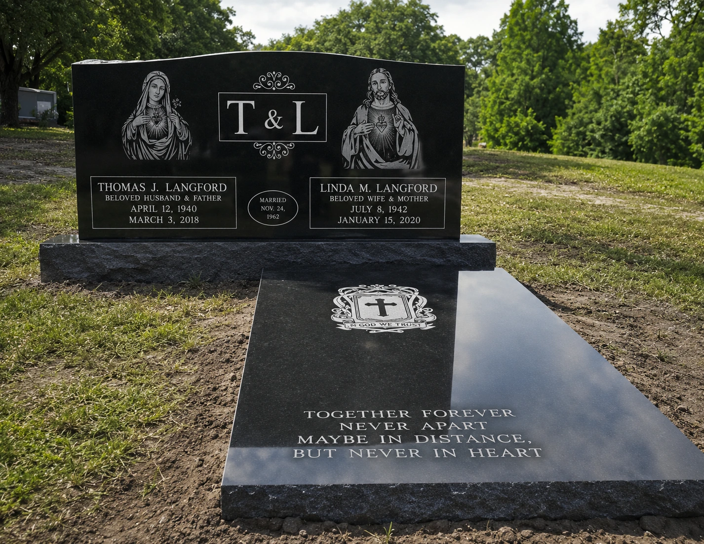 custom upright and ledger memorial
