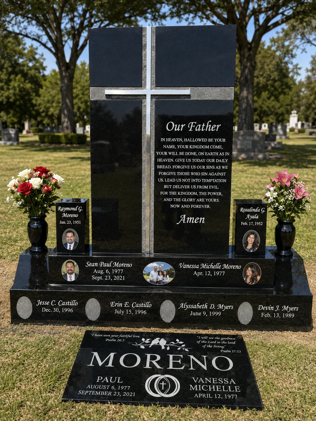 custom upright memorial